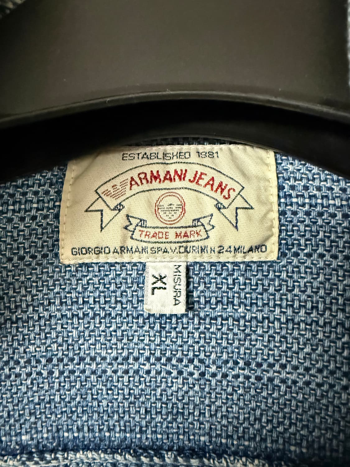 80s~90s 알마니 헤비코튼 멀티컬러 셔츠 XL 상품이미지2