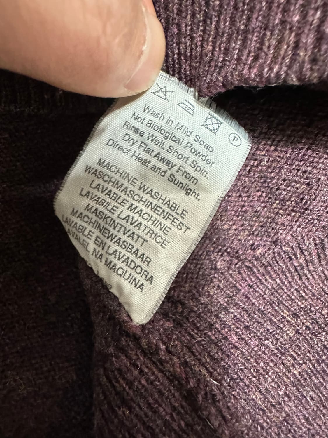 버버리 기마로고 버건디 램스울 니트 상품이미지8