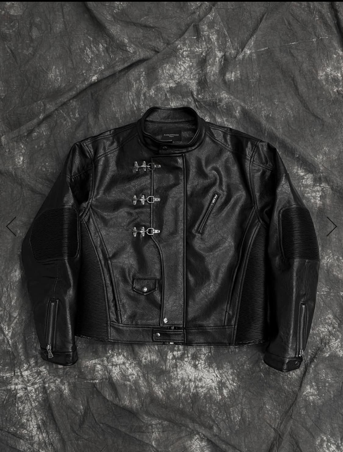 비엑세스 PU Buckle Moto Jacket (Black) 상품이미지1