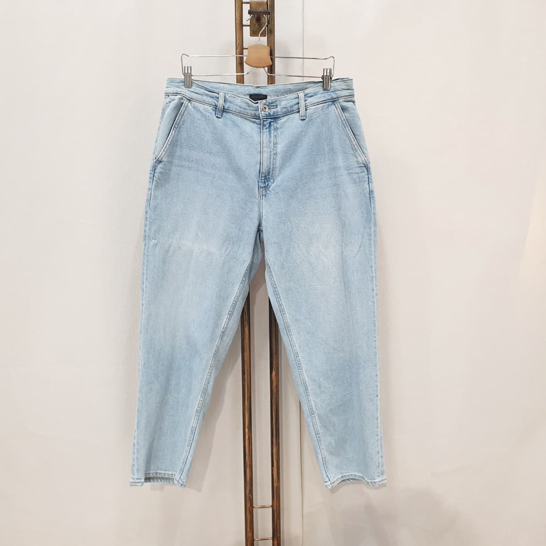 유니클로 릴랙스앵클진(와이드핏) 데님팬츠 34-35 상품이미지1