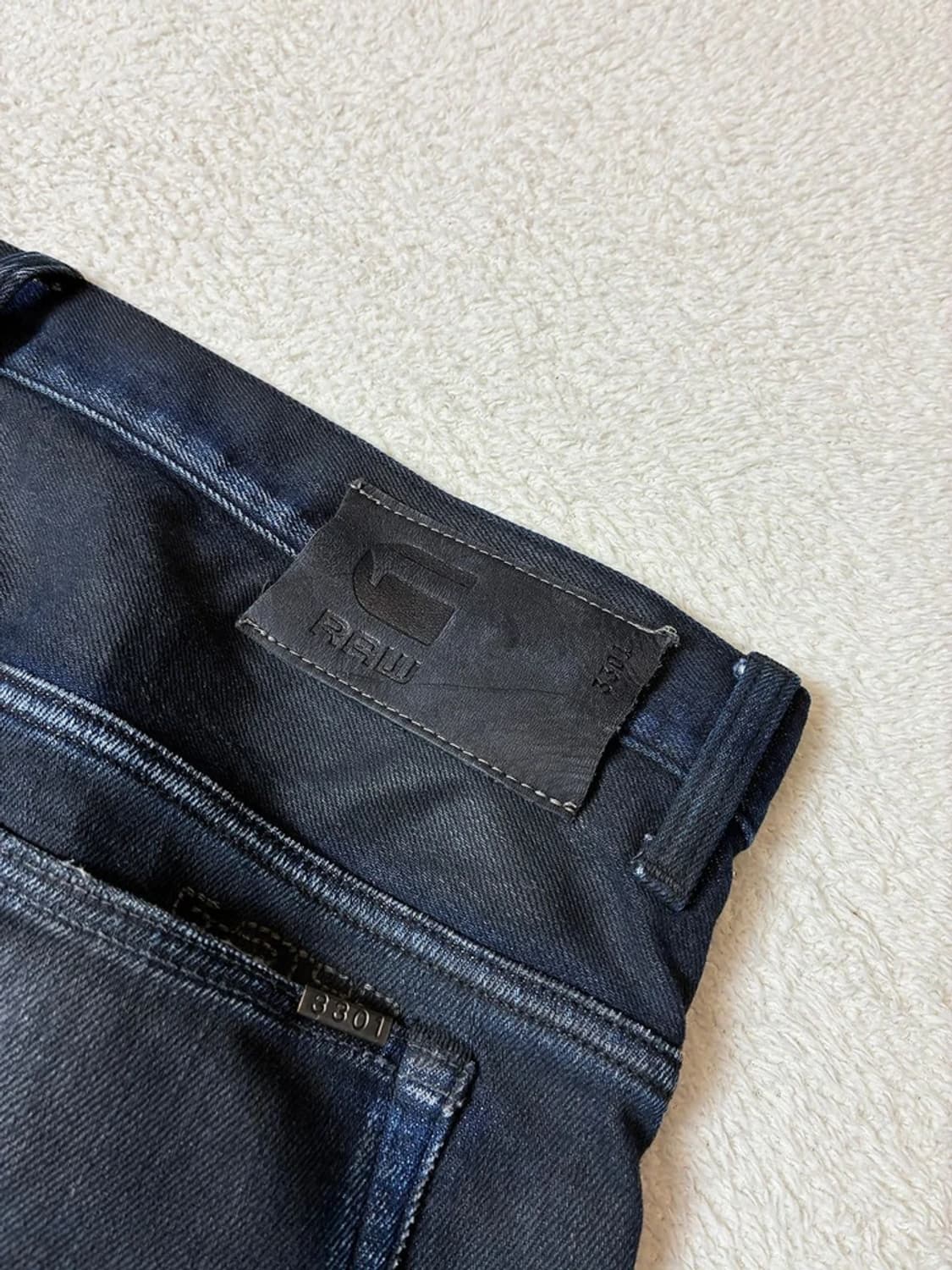 지스타로우 3301 왁스드 스트레이트 데님 팬츠 PN7939 상품이미지7