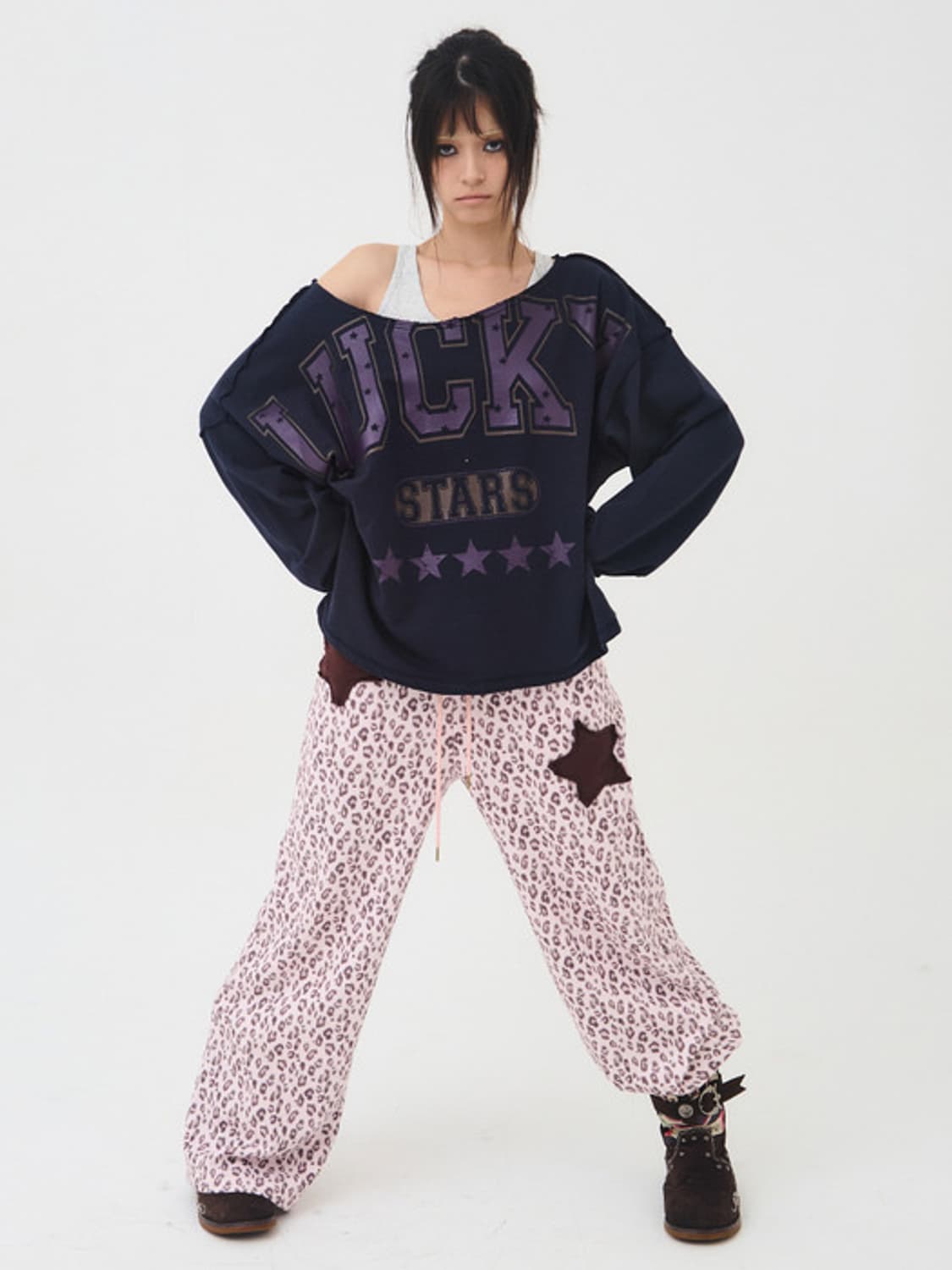 익스파이어드걸 Leopard BIG Sweatpants 레오파드 스웻팬츠 상품이미지2