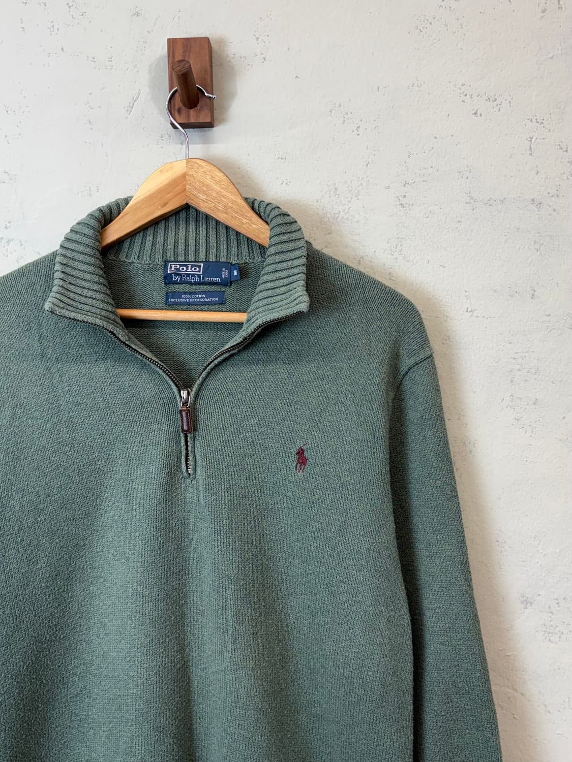 폴로랄프로렌 빈티지 코튼 반집업 니트 상품이미지2