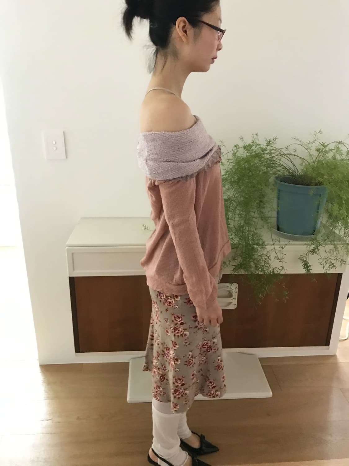 vintage corduroy pattern skirt (25inch) 상품이미지4