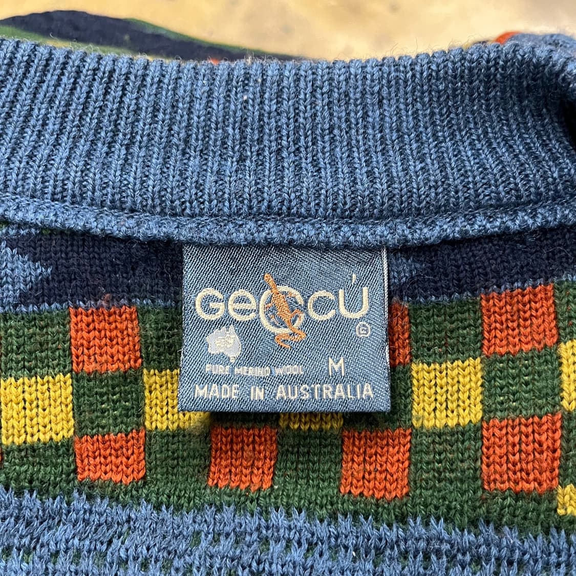 [정품/M] 게쿠 오스트레일리아 케이블 울 가디건 b18 상품이미지5