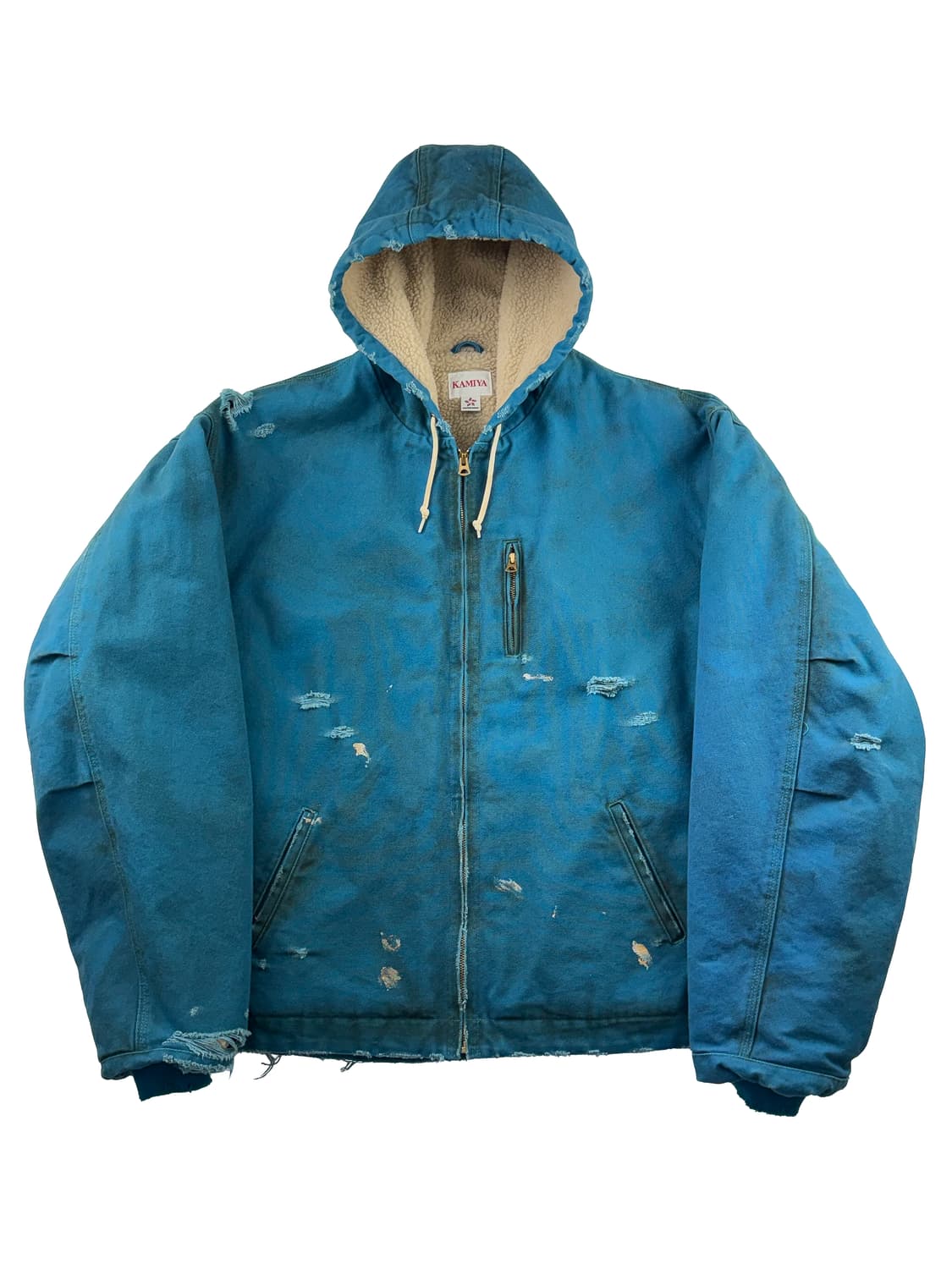 카미야 보로 자켓 후드 블루 상품이미지1