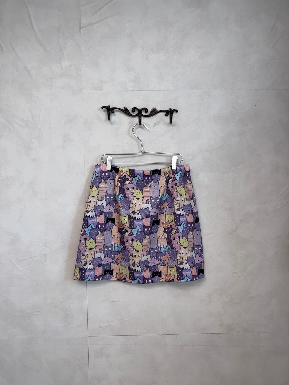 Purple cats graphic skirt 🐱🐈🐈‍⬛ 상품이미지1