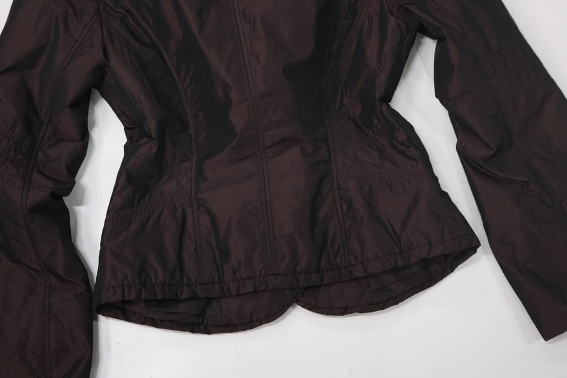 히로코 코시노 빈티지 셔링 카라 초코 브라운 퀼팅 자켓 상품이미지9