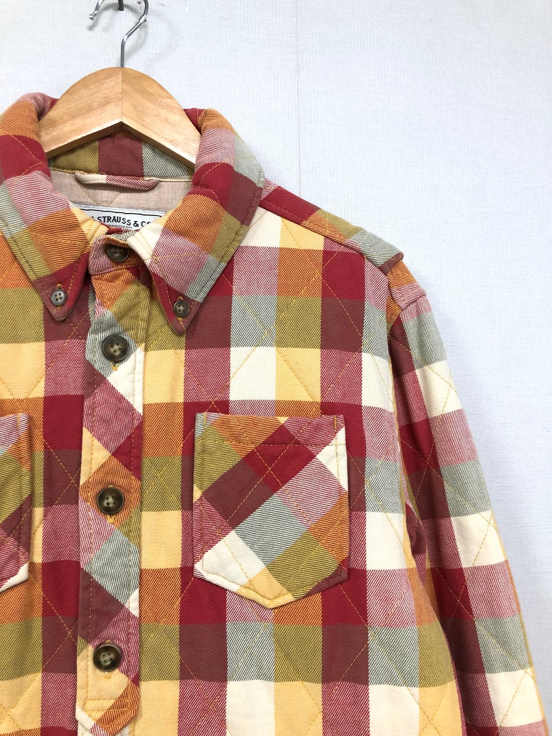 리바이스 도톰한 퀼팅 체크 셔츠 겸 자켓 L 상품이미지2