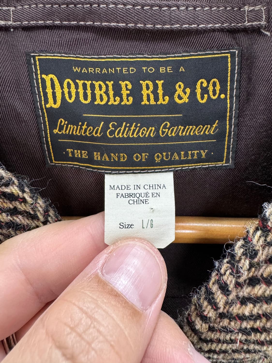 더블알엘 헤링본 더플코트 / L 상품이미지5