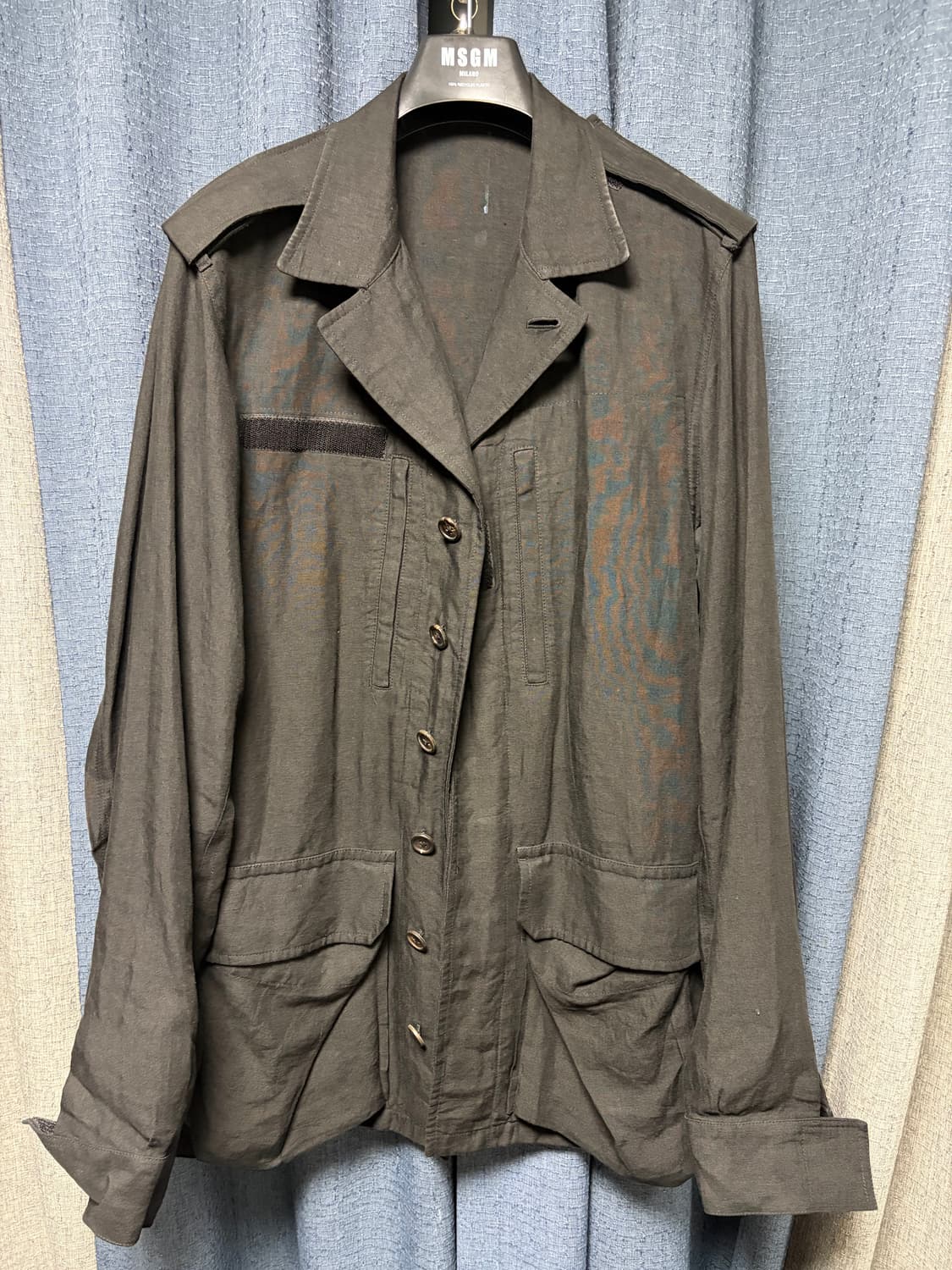 요지 야마모토 뿌르옴므 04ss 벨크로 자켓 상품이미지1