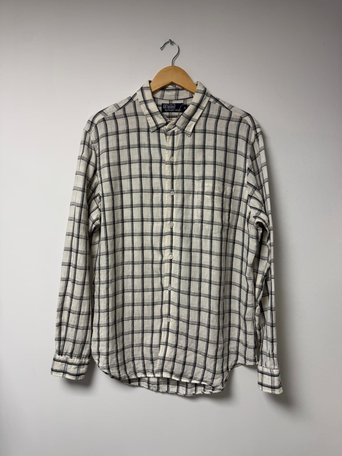 폴로랄프로렌 체크 린넨셔츠 빈티지 남방 00s XL 상품이미지1