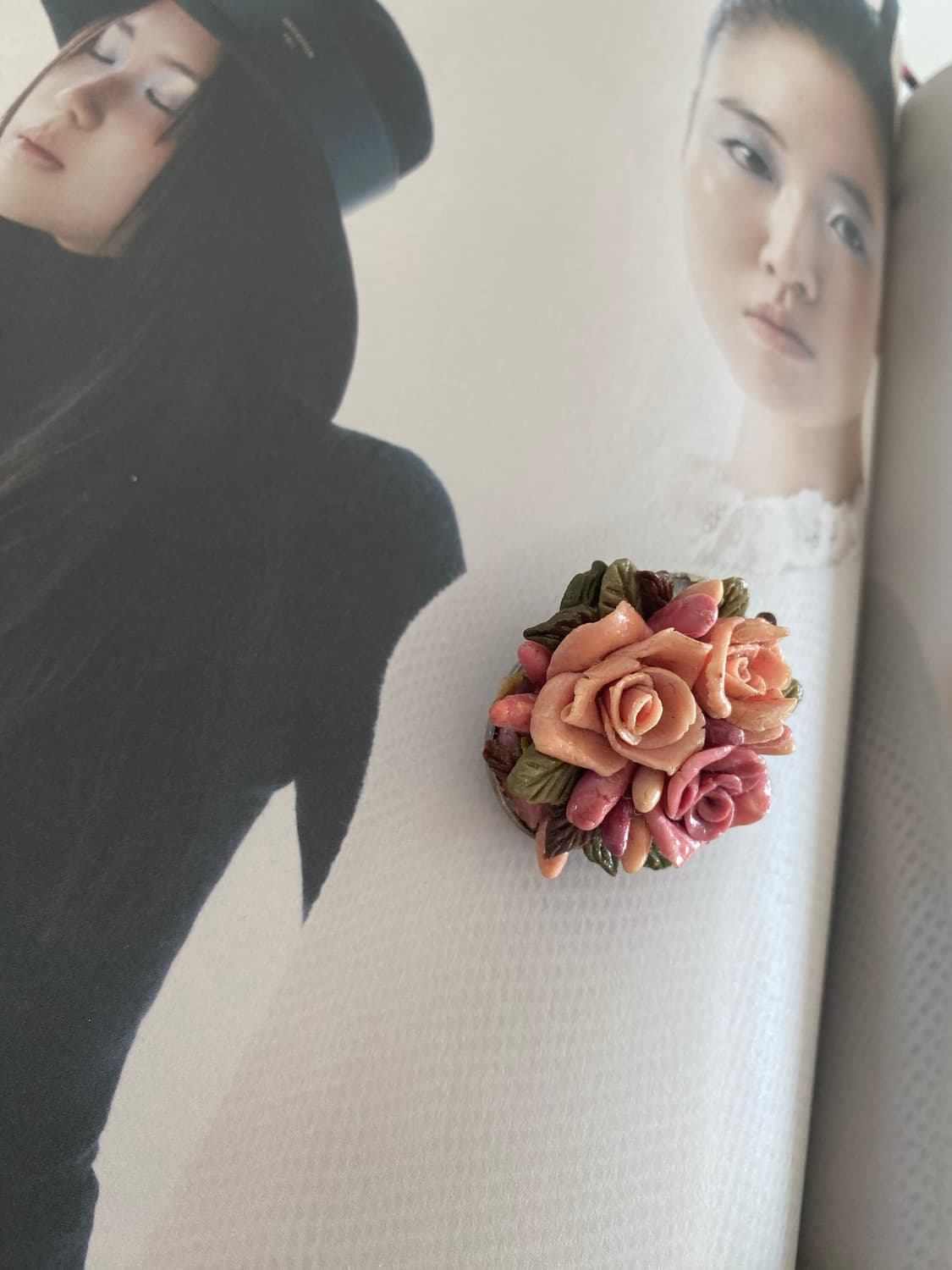 빈티지 로즈 플라워 브로치 일본 수입 주얼리  상품이미지3