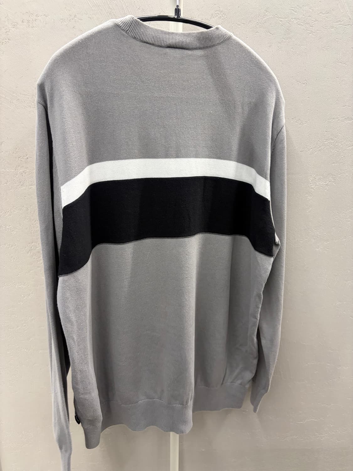 아르마니 익스체인지 로고 배색 니트 그레이 XL 상품이미지5