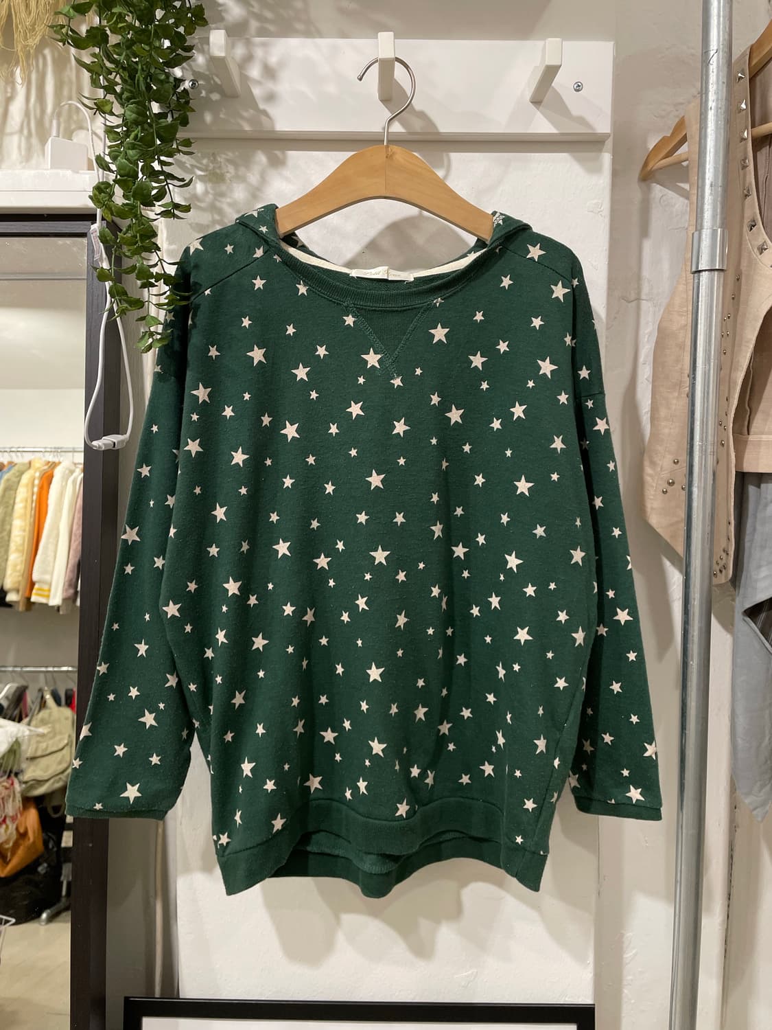 모리 하구미 레이어드 별 패턴 후드티 상품이미지8