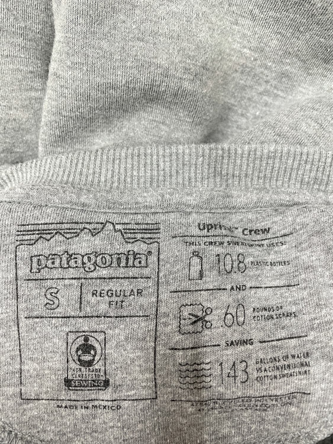 파타고니아 P-6 로고 멜란지 그레이 맨투맨 상품이미지7