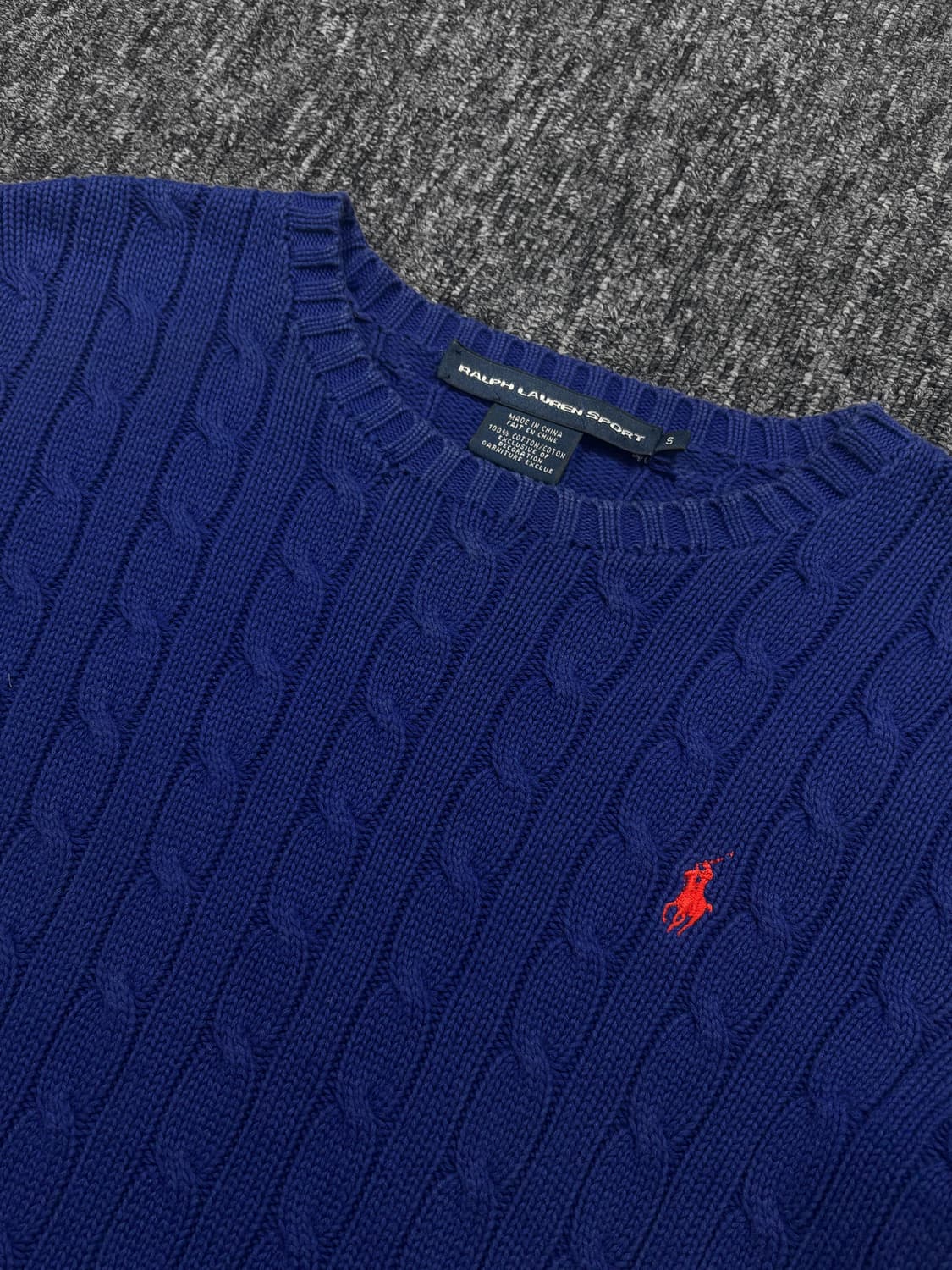 폴로 코튼 꽈배기 니트 상품이미지4