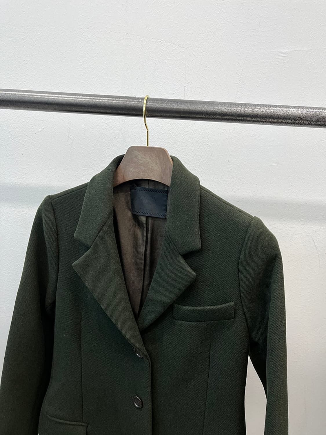 여) 프라다 딥카키 울코트  상품이미지4