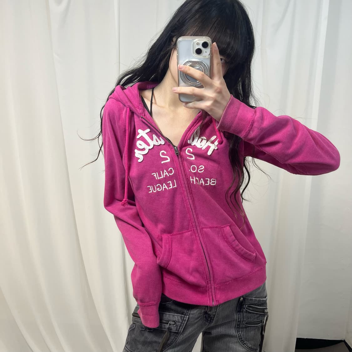 Hollister Pink Hoodie Zip-up 상품이미지2
