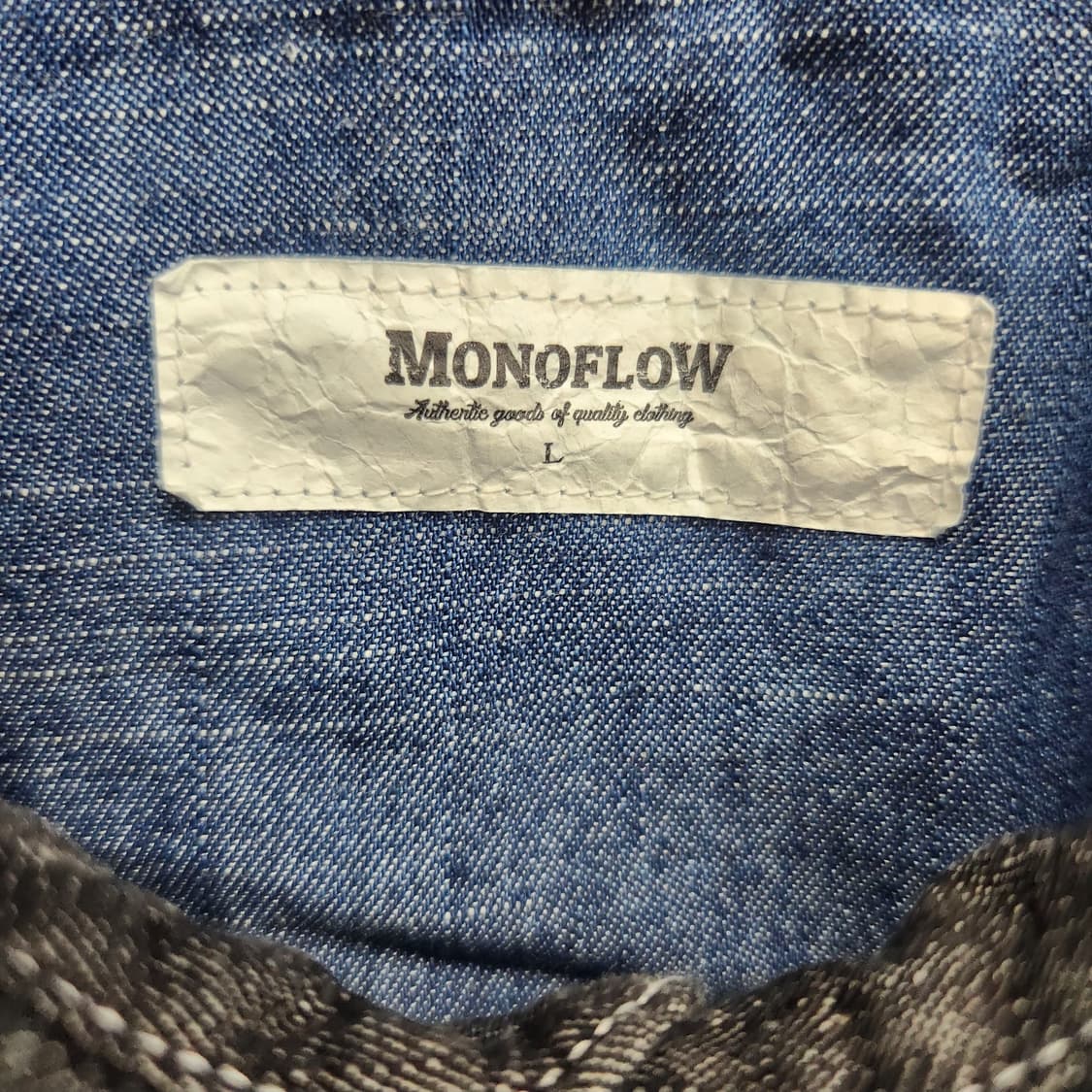 모노플로우 아메카지 배색 디테일 반팔 셔츠자켓 L(XL) 상품이미지7