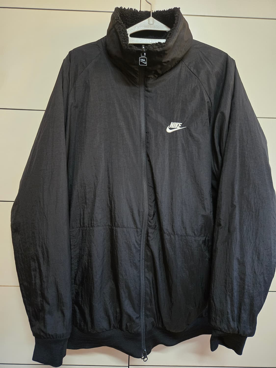 나이키 블랙 화이트 빅스우시 리버시블 뽀글이 집업 상품이미지5