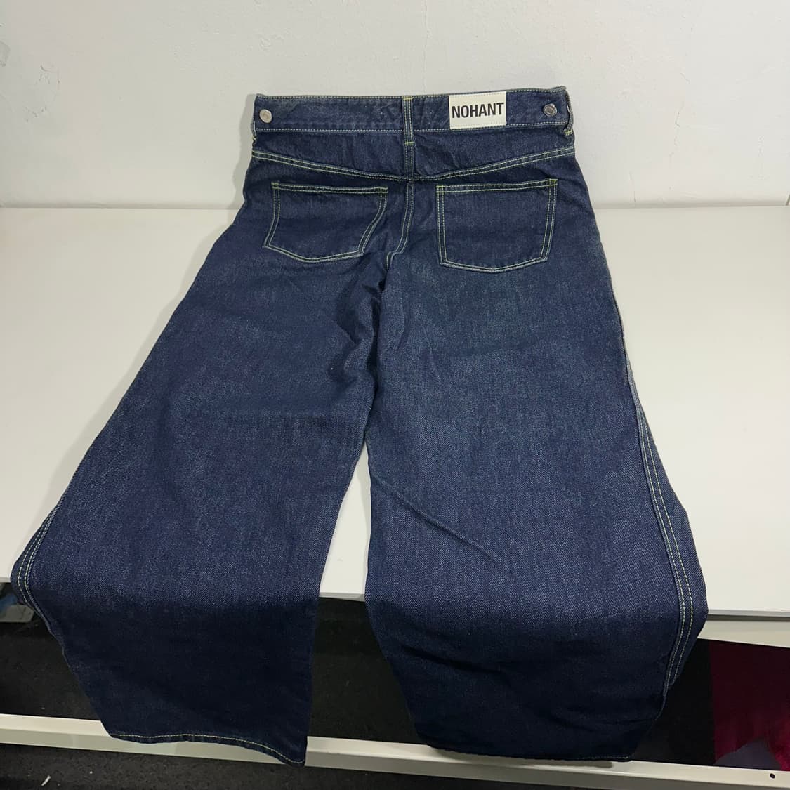 M-L 노앙 하이웨스트 원턱 와일드핏 생지 데님팬츠 상품이미지6