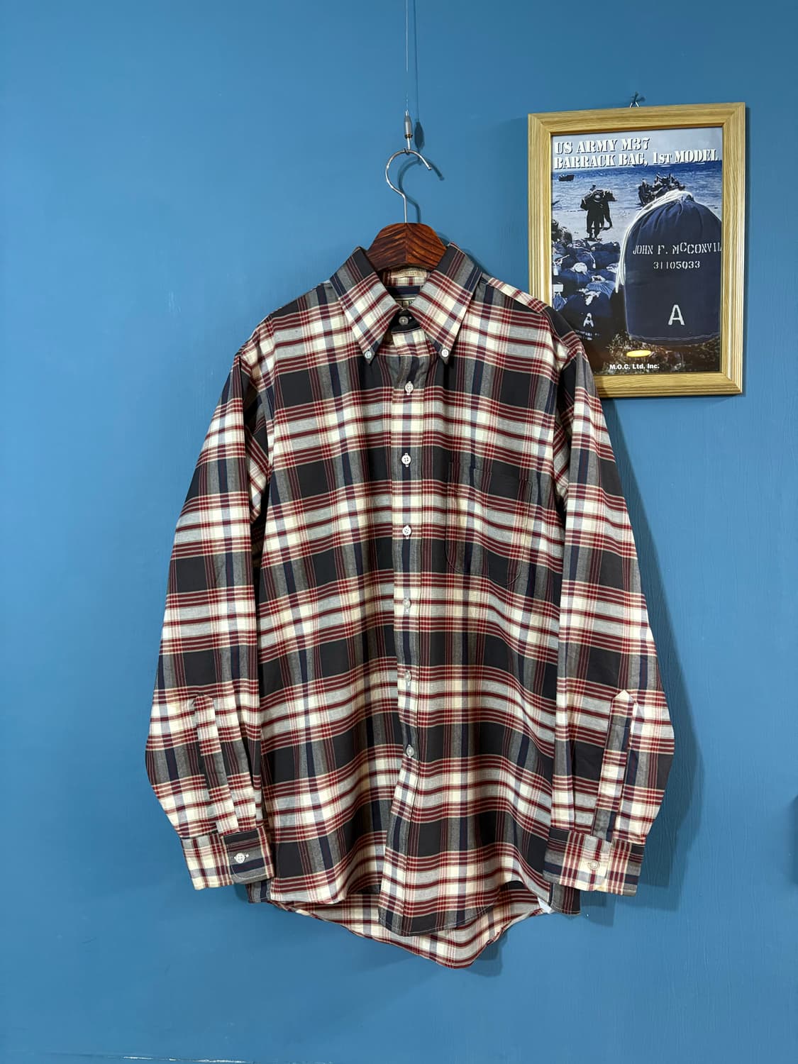 80‘s LL Bean  Check B.D Shirt.  상품이미지1