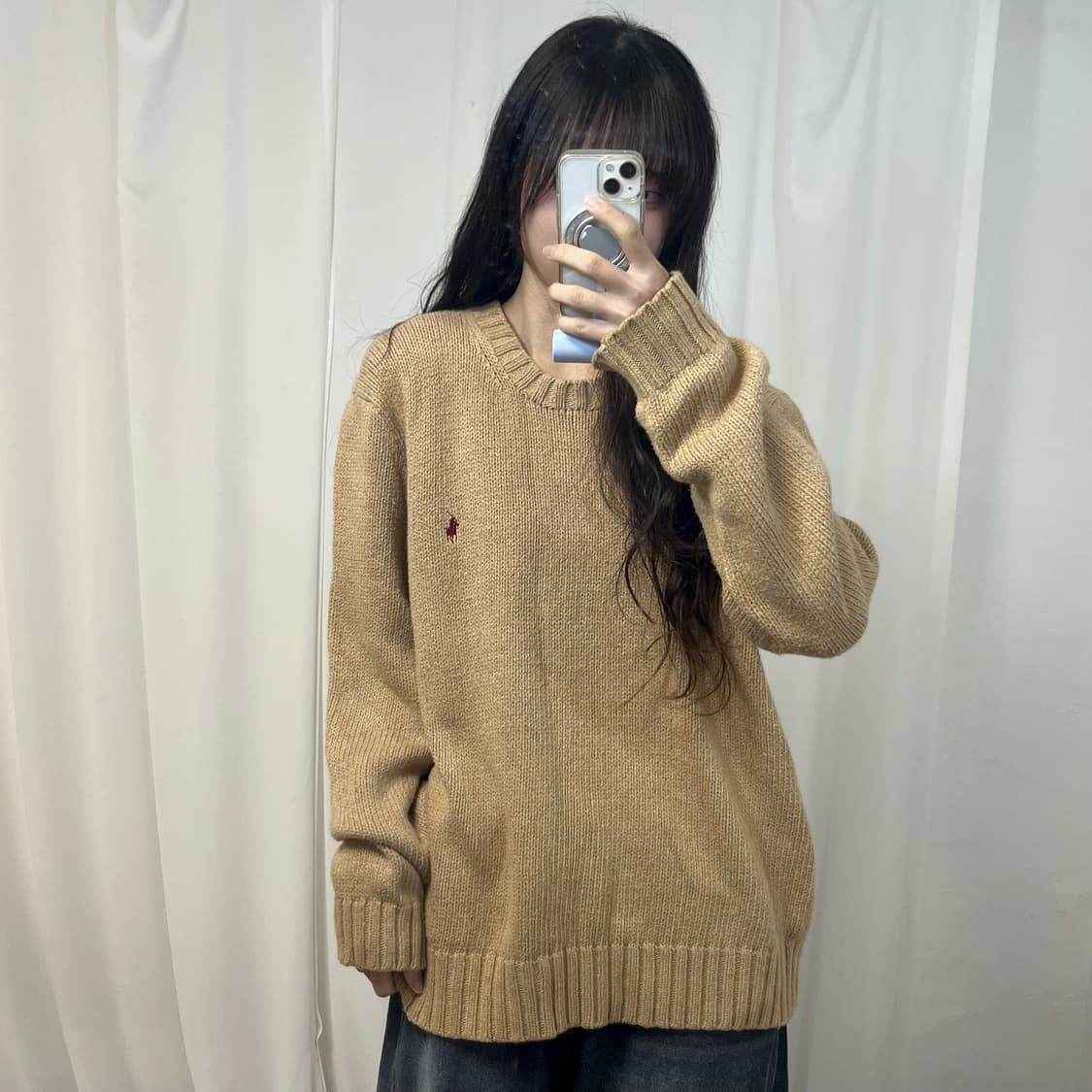 Polo Beige Knit 상품이미지1