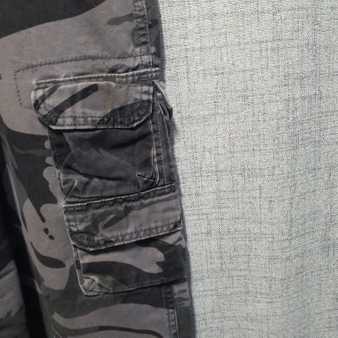 랭글러 그레이 밀리터리  카모 카고 바지  상품이미지3