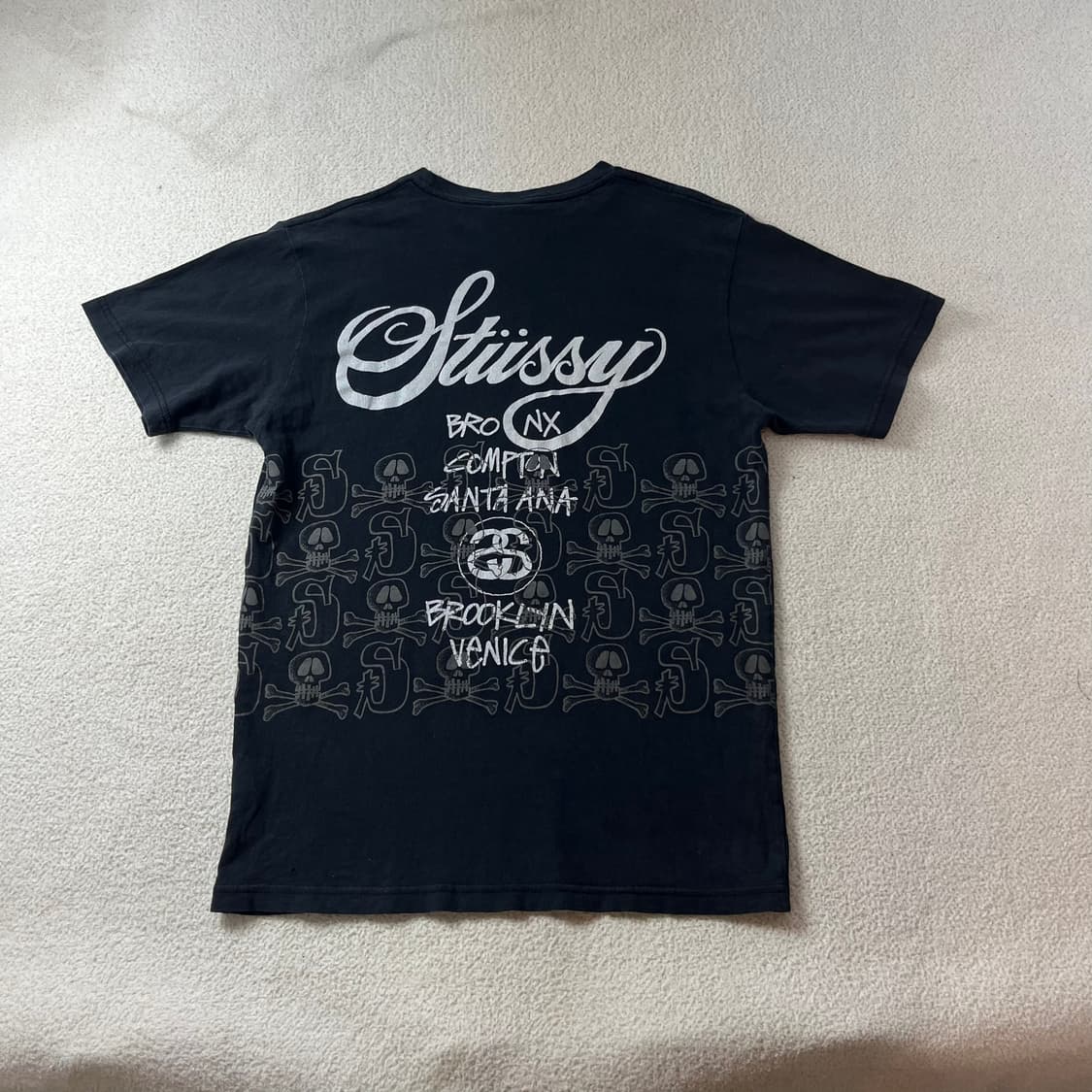 95 스투시 90s 스컬 월드투어 반팔 티셔츠 상품이미지2