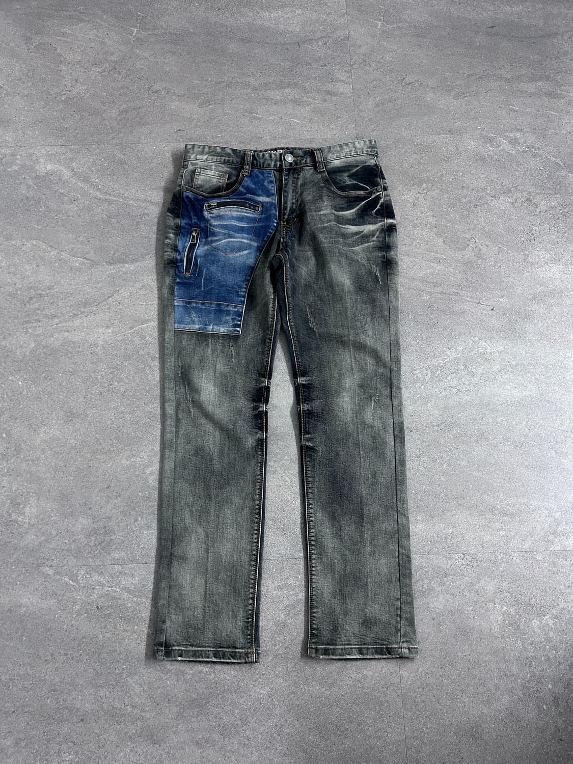 하드 페이딩 판넬 데님 팬츠 상품이미지3