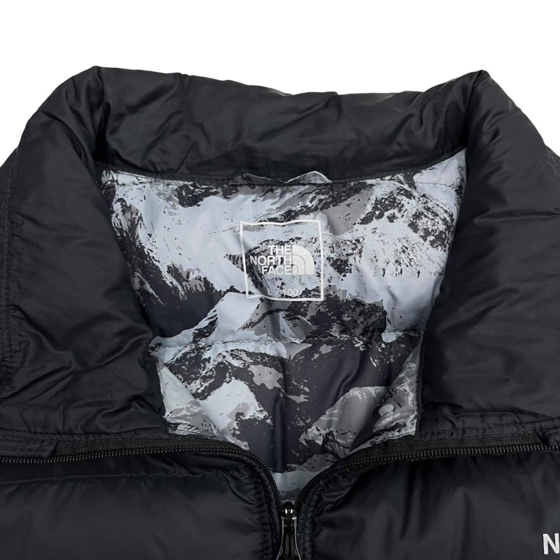 노스페이스 로고 블랙 경량패딩 100 상품이미지5