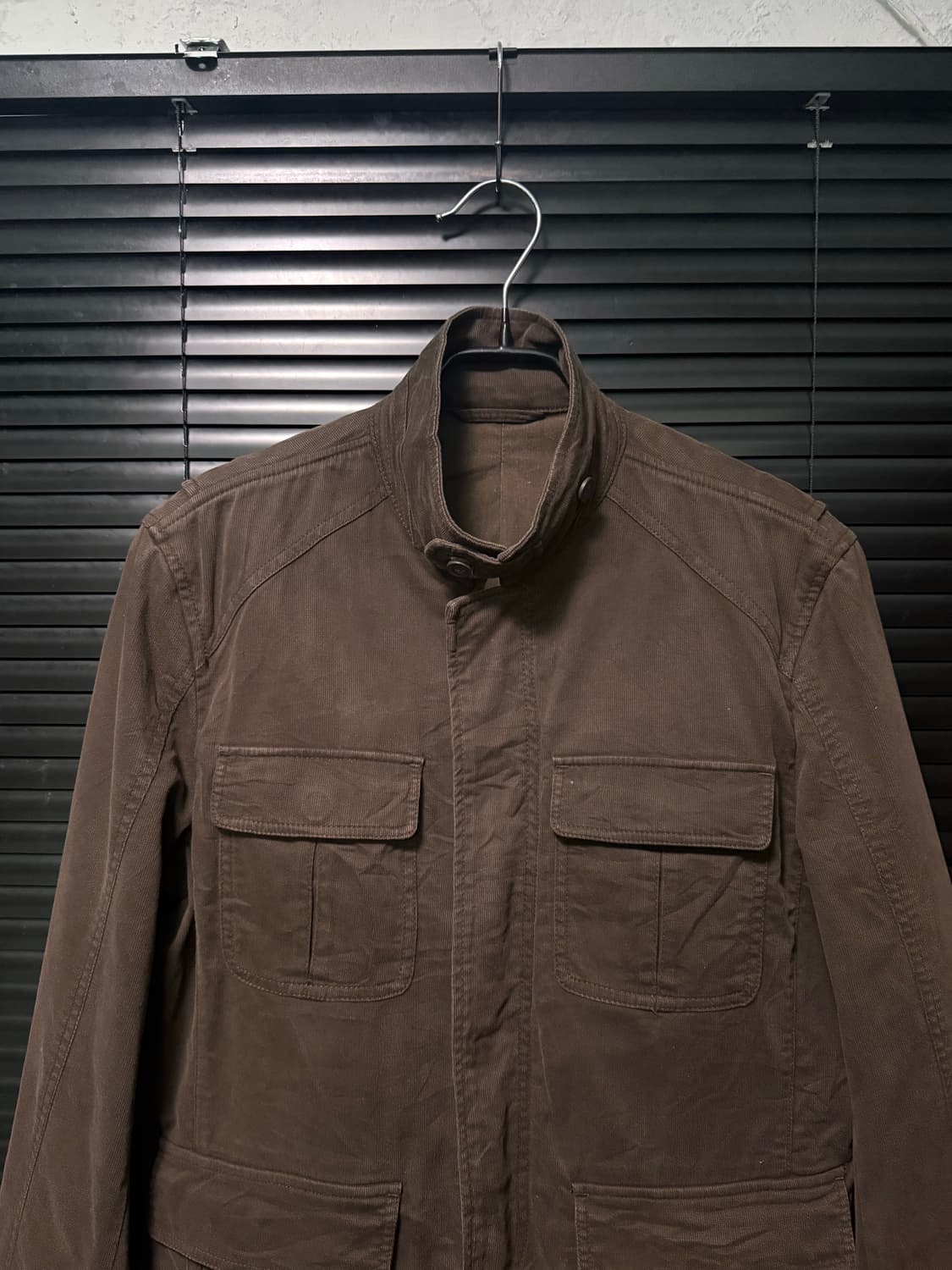 MACCHIO 골덴 코듀로이 브라운 갈색 유틸리티 포켓 워크 블레이져 M 상품이미지4