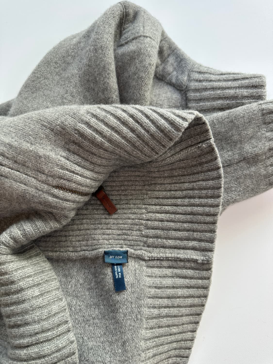 폴로 랄프로렌 램스울 투웨이 엘보 패치 풀집업 M 상품이미지5