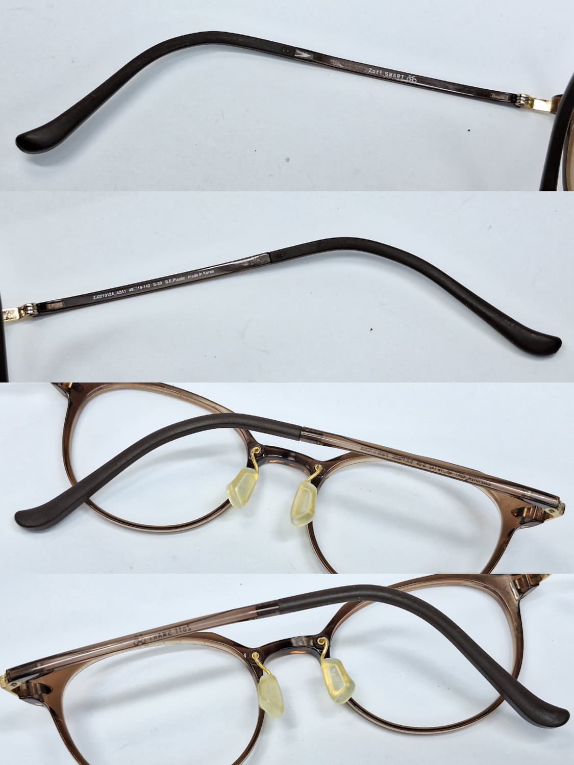 Joff SMART ZJ221012 브라운 초경량 보스턴 뿔테 안경테 상품이미지9