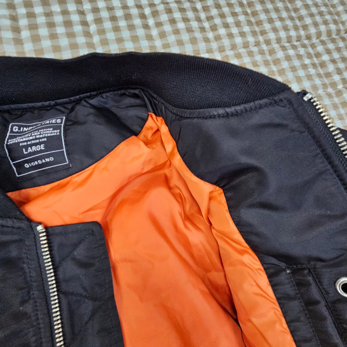 지오다노 오버핏 항공점퍼 남자100~105 상품이미지6