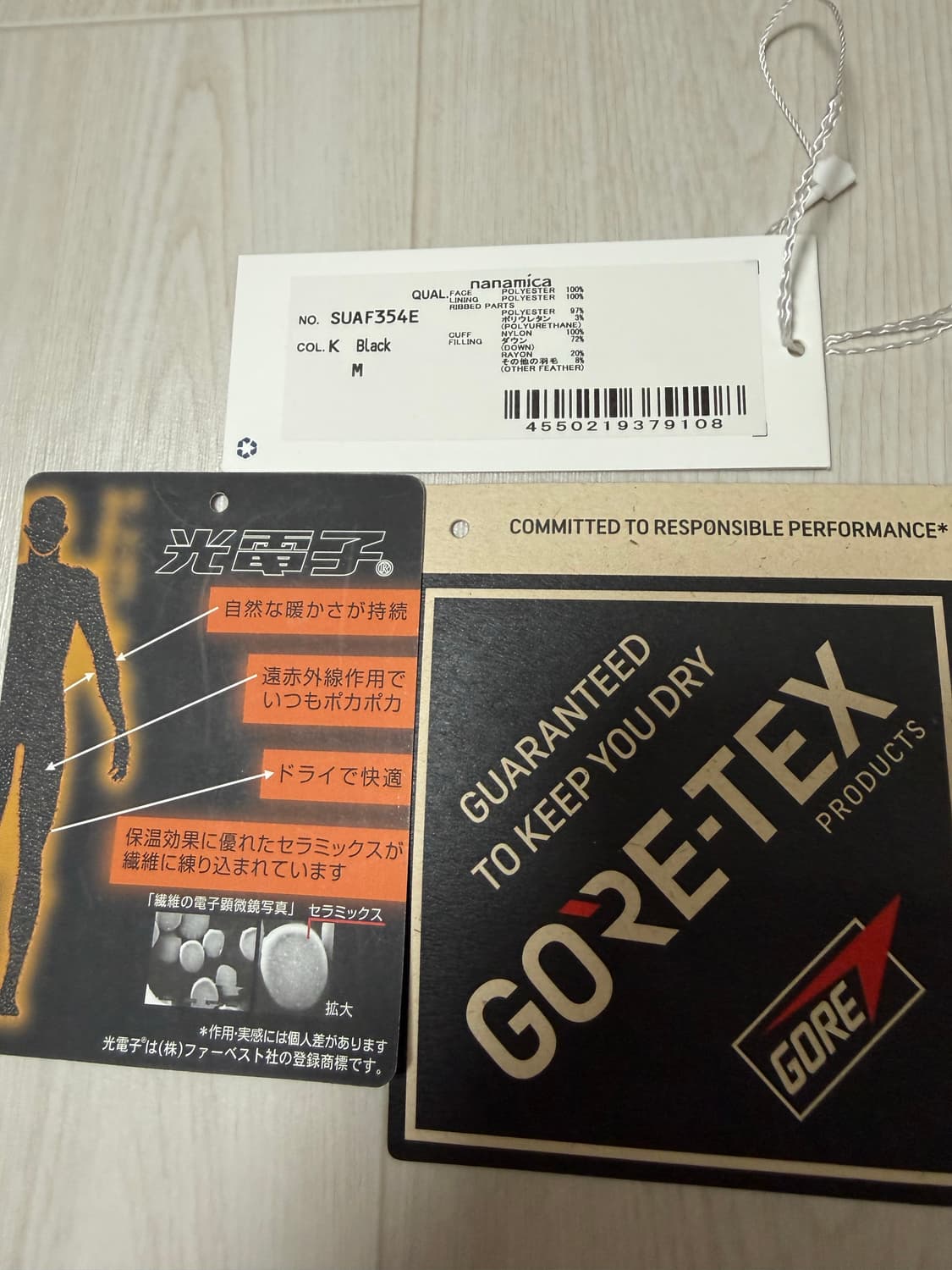 24FW 나나미카 고어텍스 숏다운 블랙 M 상품이미지9