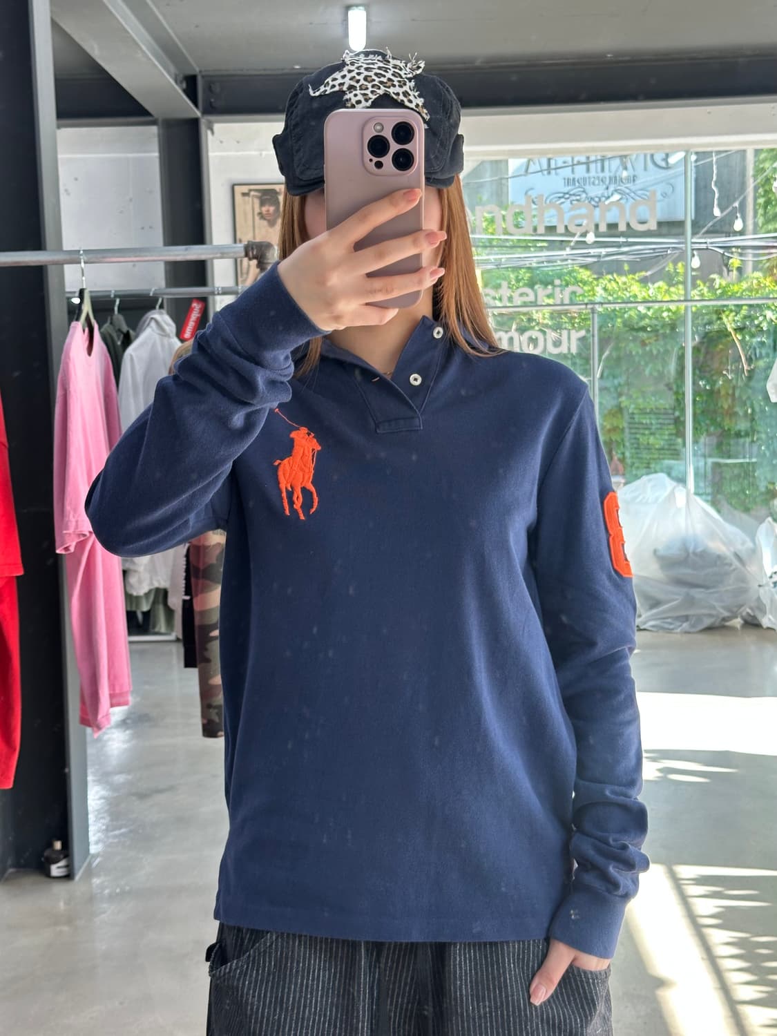 폴로랄프로렌 빅포니 넘버링 Pk 롱슬리브 네이비 상품이미지1