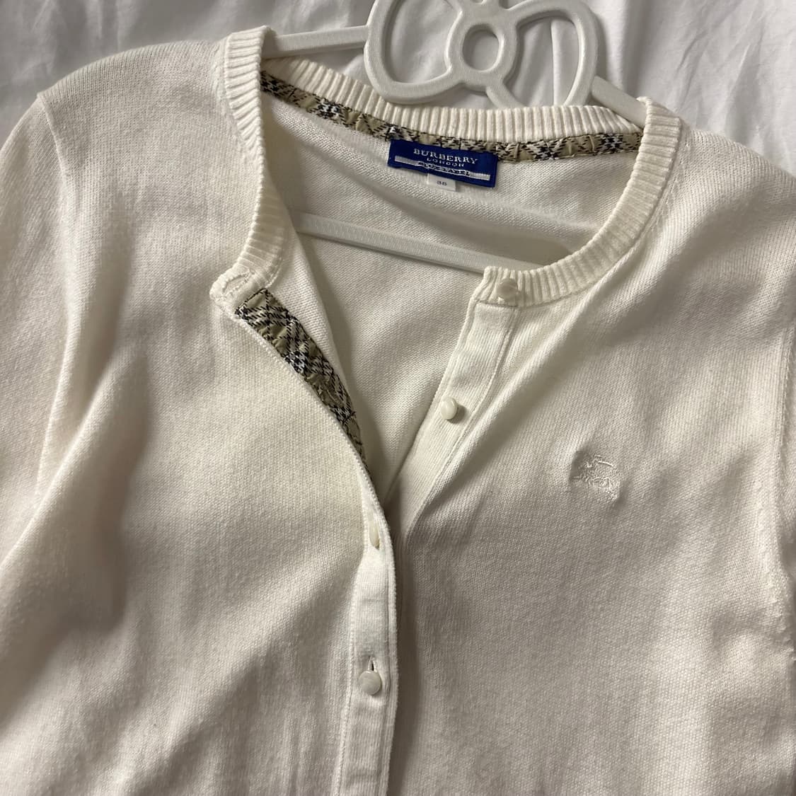 버버리 아이보리 노바체크 가디건 상품이미지3