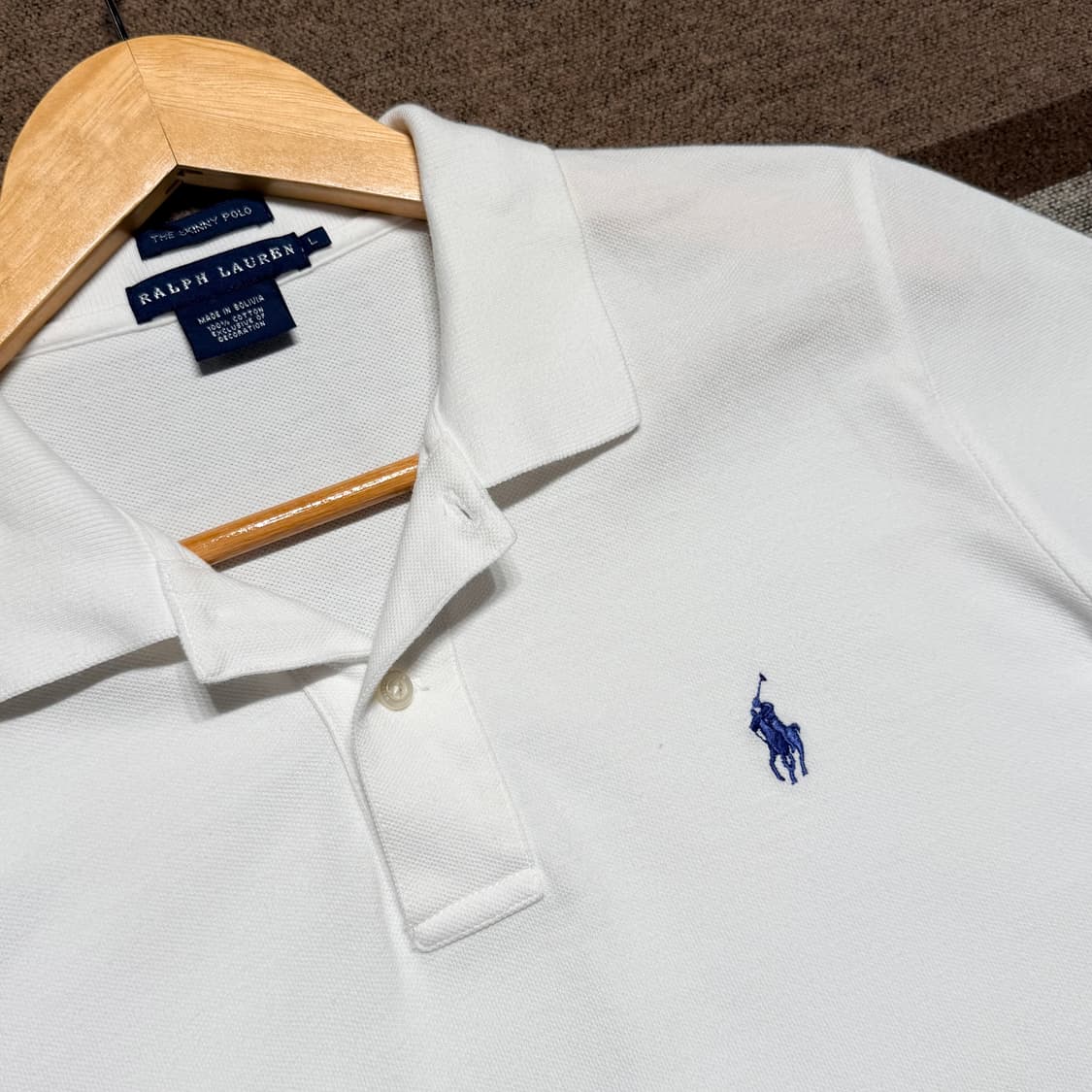 폴로랄프로렌 여성 스키니 폴로 반팔 L 화이트 상품이미지2