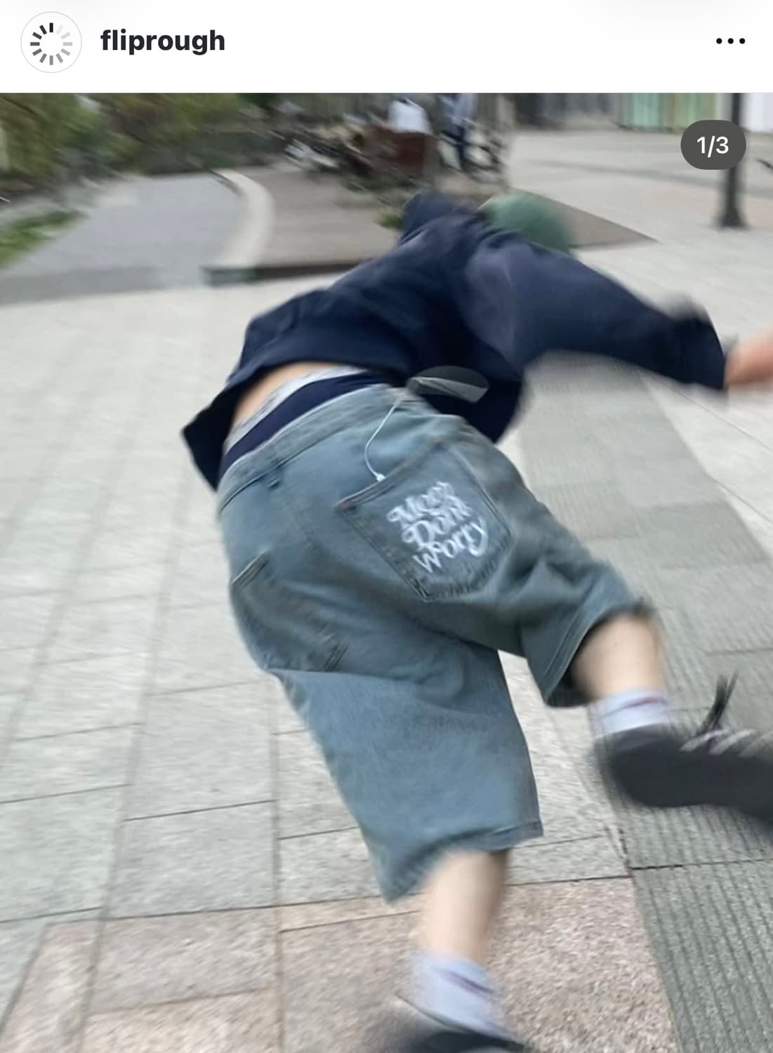 플립러프 데님 버뮤다 팬츠 M 상품이미지1