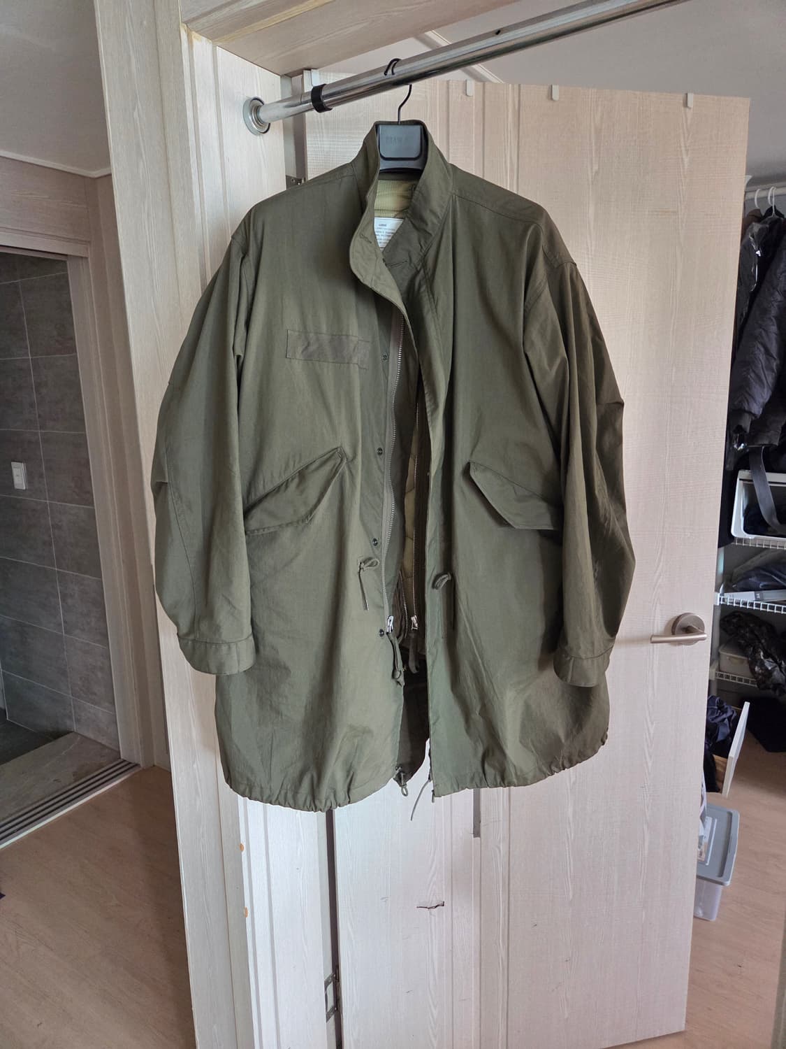 아웃스탠딩 M65 피쉬테일 파카 올리브 L 판매합니다. 상품이미지3