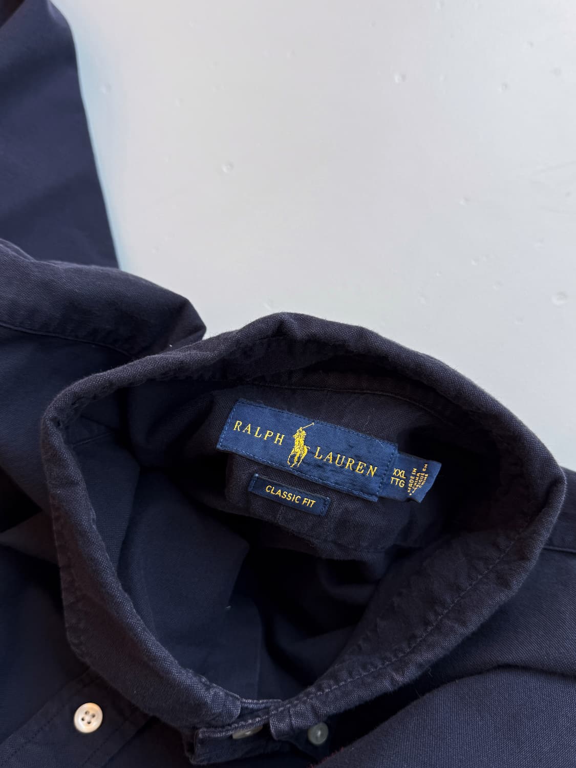 폴로 랄프로렌 오버사이즈 신형 가먼트 다잉 딥네이비 셔츠 상품이미지4