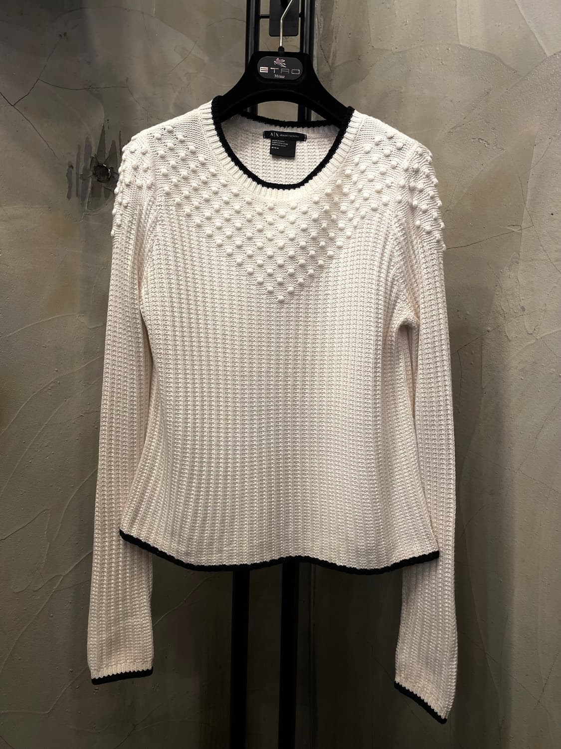 아르마니 익스체인지 아이보리 니트 55~66 상품이미지1