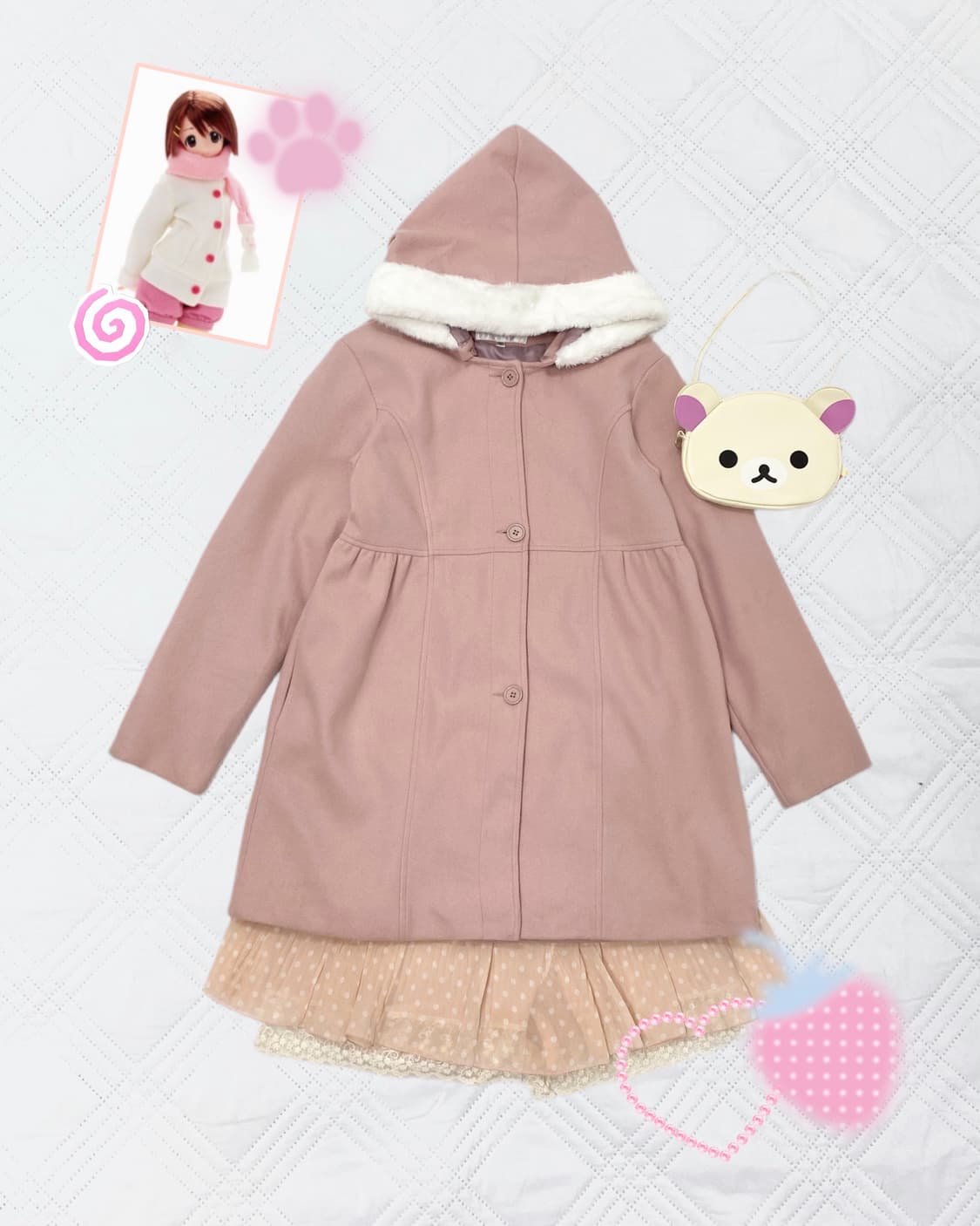 ꒰ঌ 러블리 인디핑크 폭닥 코트 ໒꒱ 상품이미지1