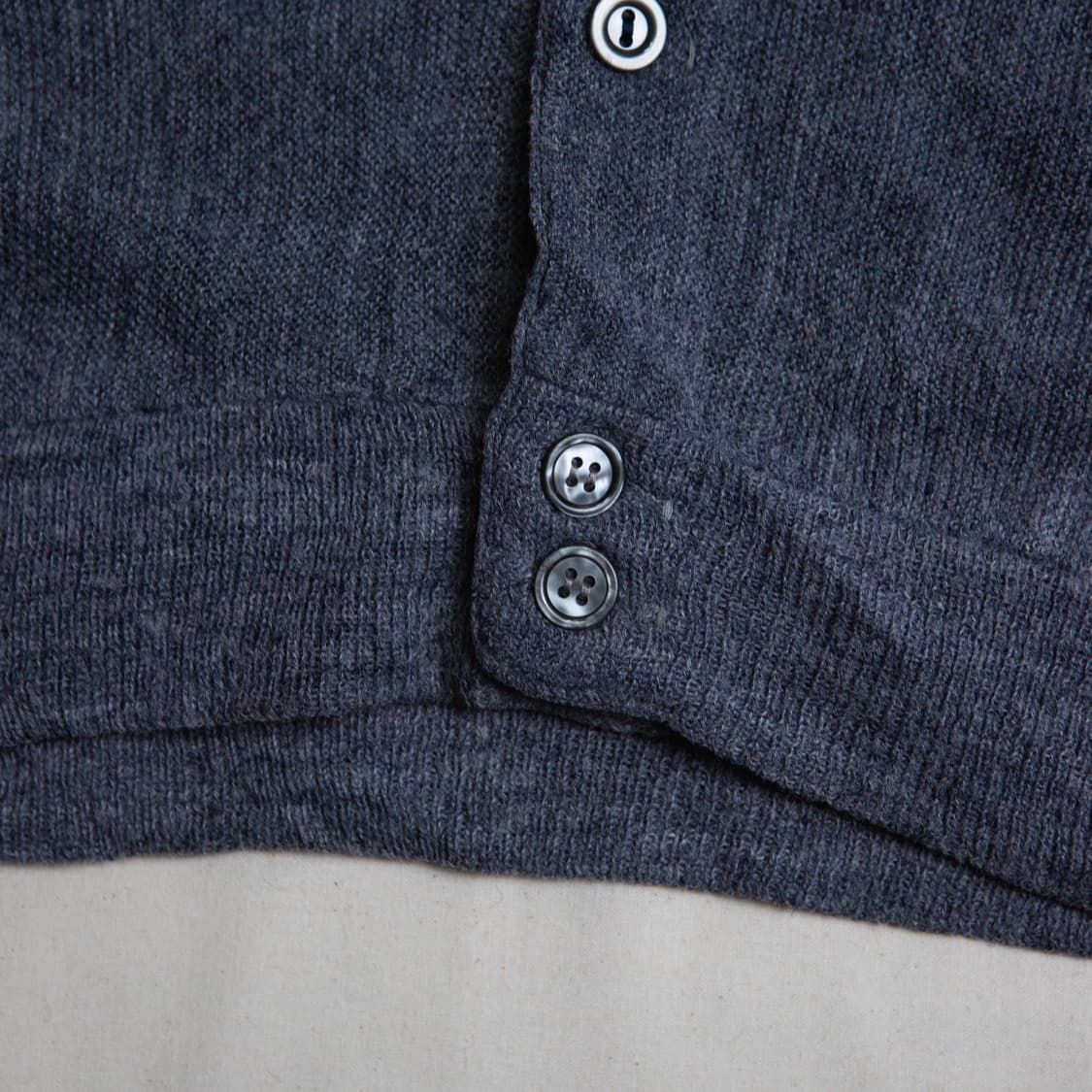 70s IZOD 라코스테 아크릴 가디건 그레이 상품이미지3