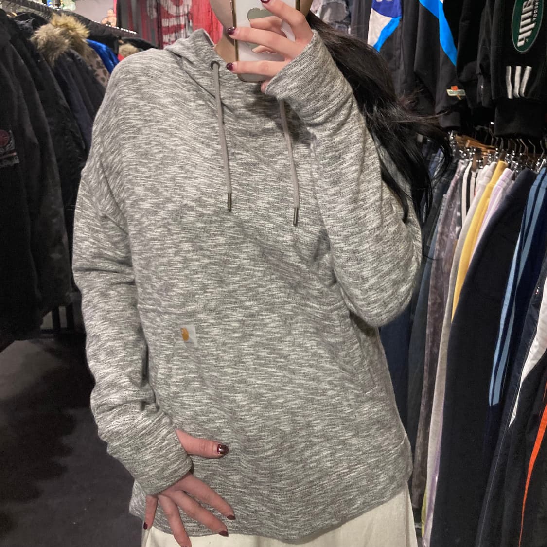 [IM]칼하트 후드티 멜란지 그레이 상품이미지4