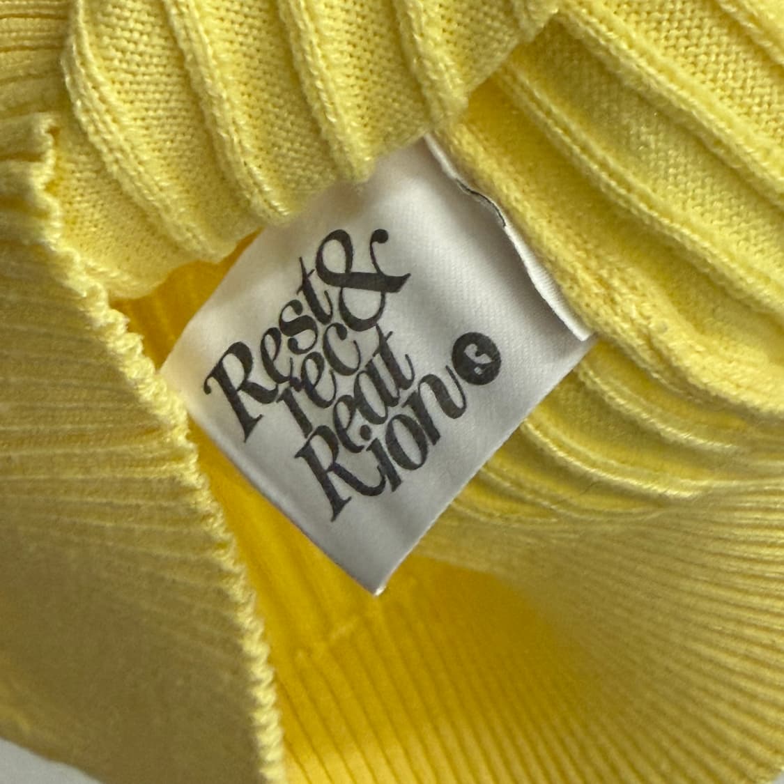 Rest & recreation 레스트앤레크레이션 옐로 크롭 조끼 S 상품이미지3