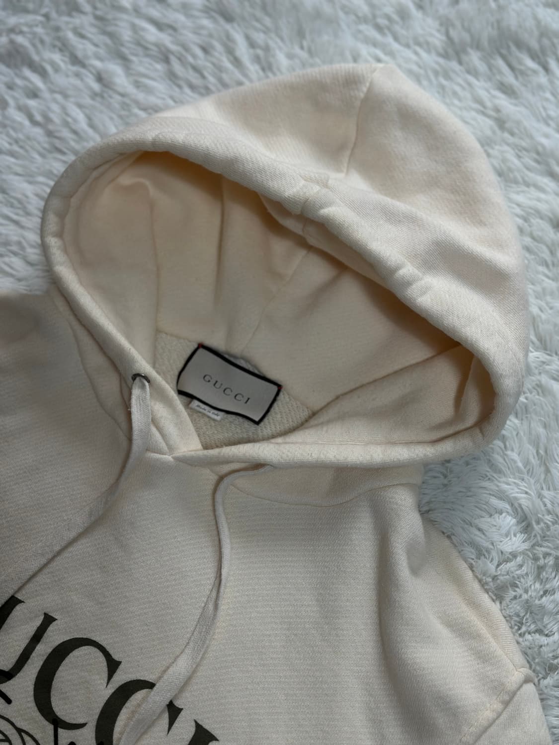 구찌 프린팅 아이보리 후드티 us S kr L 상품이미지2