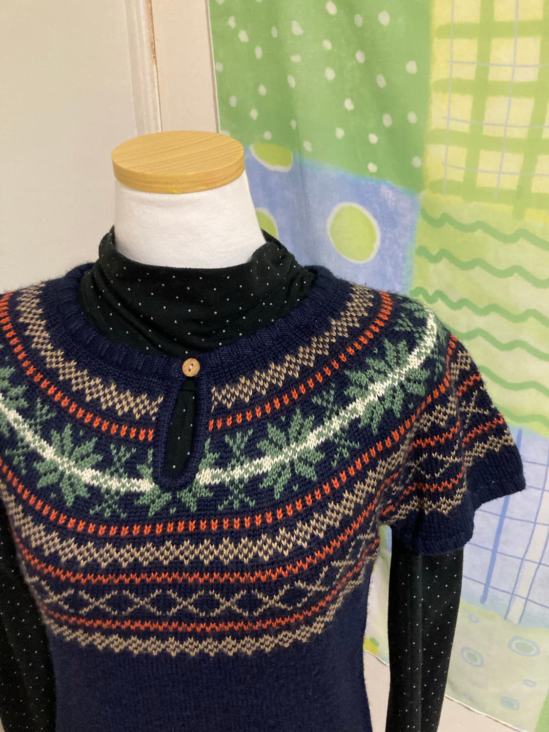 도트반팔니트set 상품이미지3